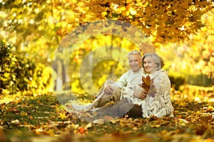 Caucasian elderly couple