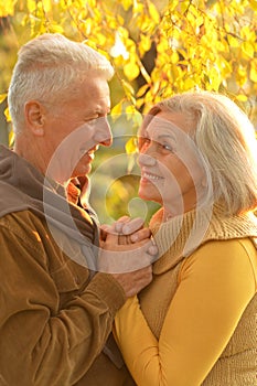 Caucasian elderly couple