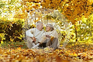 Caucasian elderly couple