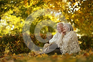 caucasian elderly couple