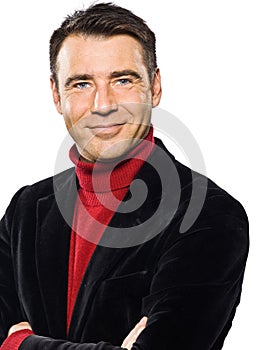 Caucasian handsome man portrait smiling cheerful