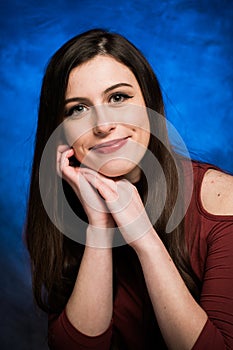 Caucasian High School Senior Girl Formal Pose