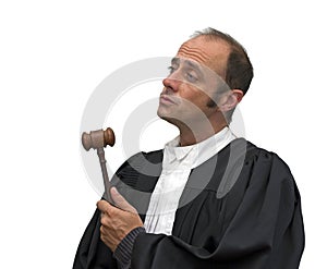 Caucasian judge