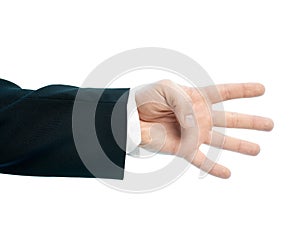 Caucasian male hand composition isolated