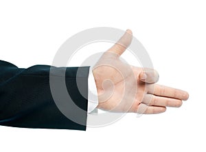 Caucasian male hand composition isolated