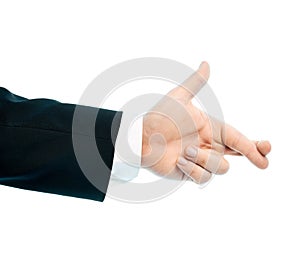 Caucasian male hand composition isolated