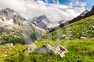 Caucasian mountains landscape