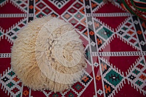 Caucasian peoples headdress made of sheep wool. Cossack hat . sheep wool mountain hats,beautiful mountain sheep hats,sheepskin