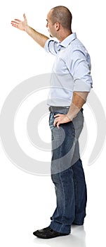 Caucasian standing man photo