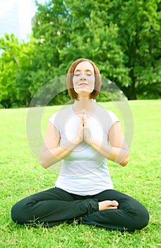 Caucasian Woman Meditate