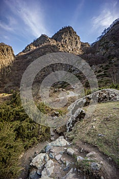 Caucasus hiking in spring
