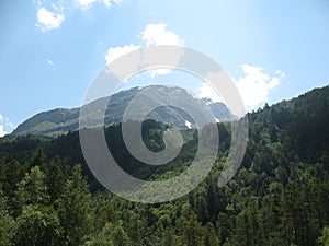 Caucasus landscape mountain snow rocks