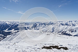 Caucasus mountain under a beautiful sky