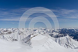 Caucasus mountain under a beautiful sky