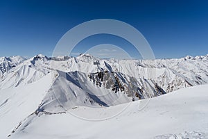 Caucasus mountain under a beautiful sky