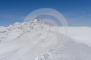 Caucasus mountain under a beautiful sky