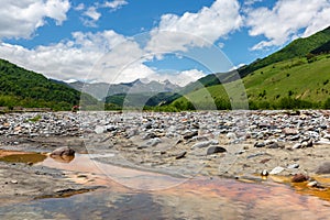 Caucasus mountains along Georgian Military Road, Republic of Georgia