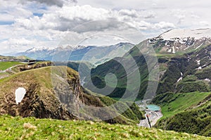 Caucasus mountains along Georgian Military Road, Republic of Georgia