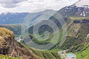 Caucasus mountains along Georgian Military Road, Republic of Georgia