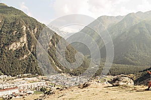 Caucasus mountains Russia Caucas elbrus village