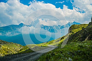 CAUCASUS, NORTH OSSETIA, ALANIA, RUSSIA: beautiful landscape with mountain views photo