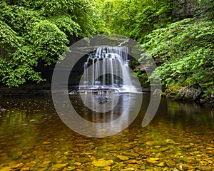 Cauldron Falls in West Burton, Yorkshire Dales