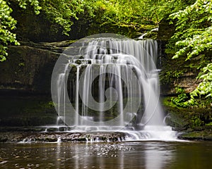 Cauldron Falls in West Burton, Yorkshire Dales, UK