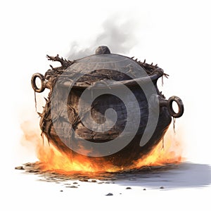 Cauldron Png In Peter Gric Style - 32k Uhd