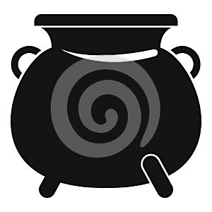 Cauldron pot icon, simple style