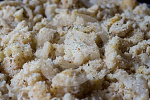 Cauliflower au gratin, a vegetarian dish cooked in a microwave oven photo