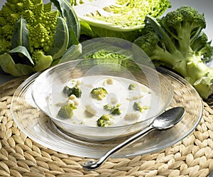 Cauliflower and broccoli soup