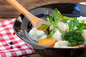 Cauliflower and broccoli soup