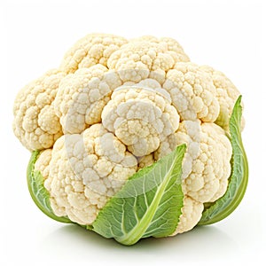 A Cauliflower bunch isolated on a white background photo