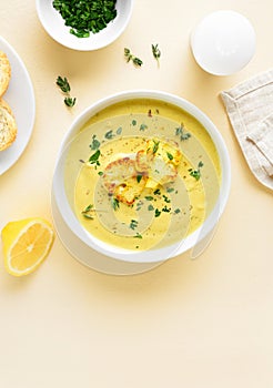 Cauliflower cheese soup