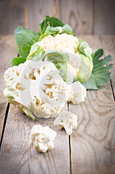 Cauliflower with leaves