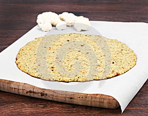 Cauliflower pizza crust photo