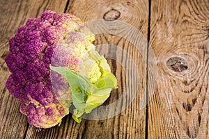 Cauliflower of violet color