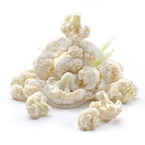 Cauliflower on white