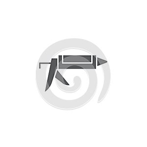 Caulk gun vector icon symbol tools isolated on white background