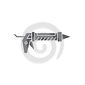 Caulk gun vector icon symbol tools isolated on white background