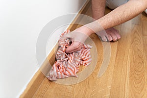 Caulk Sealant Application Silicone Installing Parquet in House