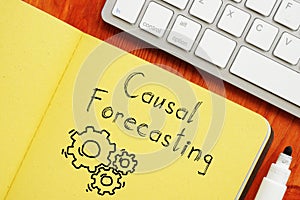 Causal forecasting is shown on the photo using the text