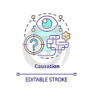 Causation concept icon photo