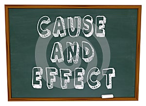 Cause and Effect Chalk Board Experiment Science Learning