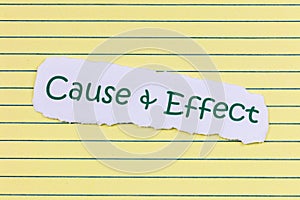 Cause effect direct relationship success failure action reaction