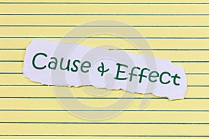 Cause effect direct relationship success failure action reaction photo