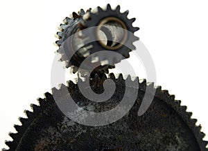 Cause and effect. Gear, cogs photo
