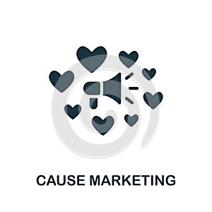 Cause Marketing icon. Monochrome simple Marketing Strategy icon for templates, web design and infographics