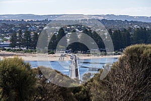 The causeway connecting Victor Harbor and Granite Island