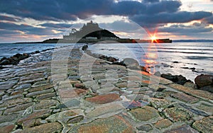 The causeway leading to St Michaels
